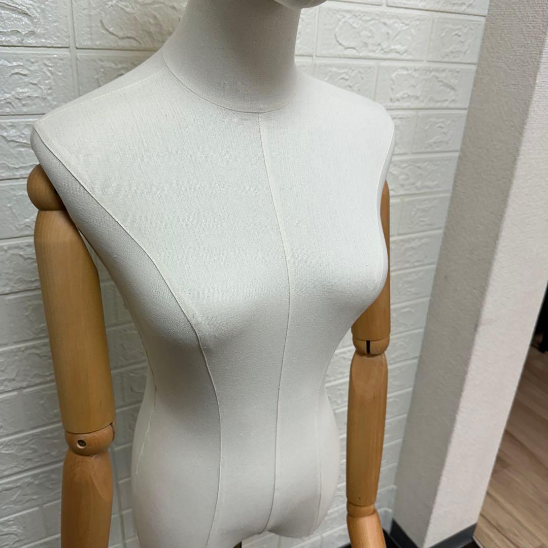ホワイトマネキン 木製腕付き 約160cm