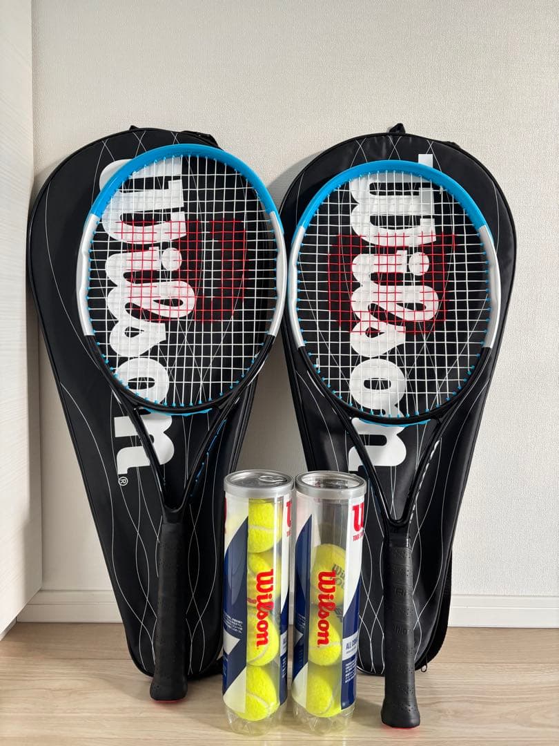 Wilson ウィルソン　テニスラケット2本セット　テニスボール7個　超美品