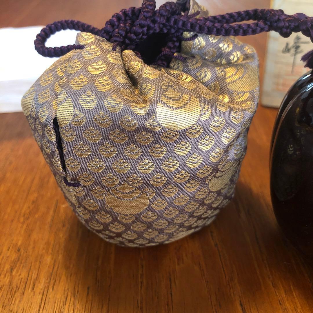 茶道具　茶入　一峰作　金糸