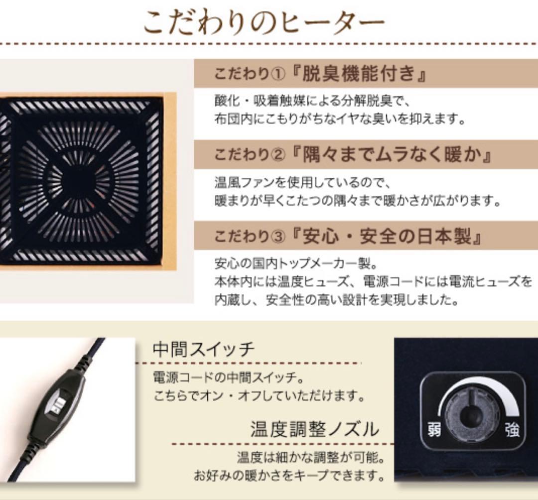 【Lumikki】ルミッキ こたつテーブル　 長方形(90×60)
