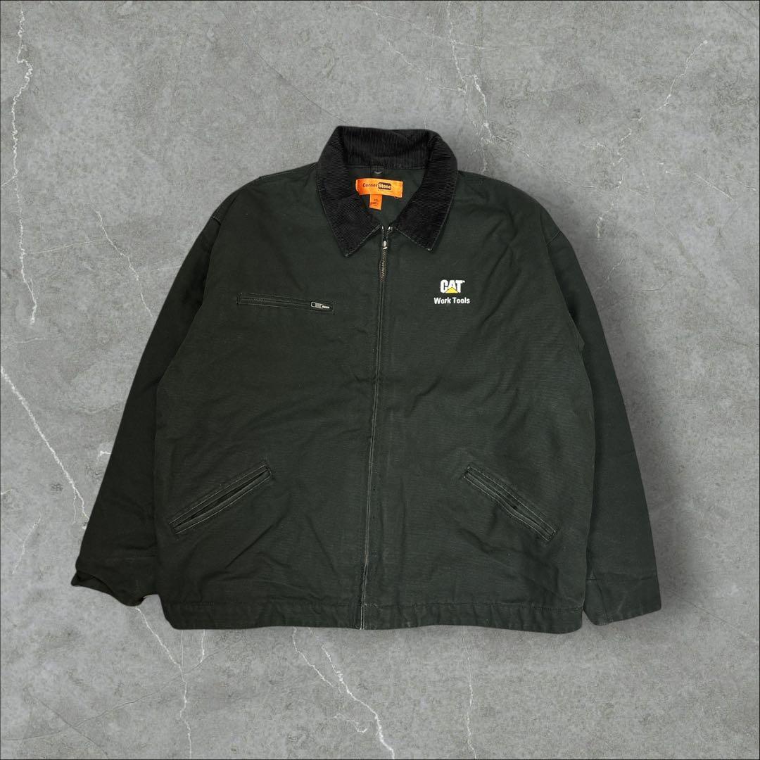 53]CornerStone刺繍ロゴ ダック地 デトロイトジャケットブルゾン古着