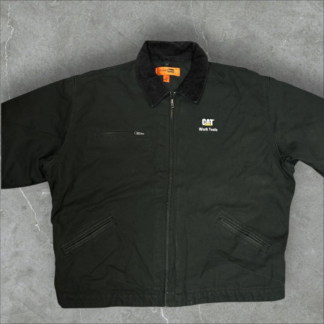 53]CornerStone刺繍ロゴ ダック地 デトロイトジャケットブルゾン古着
