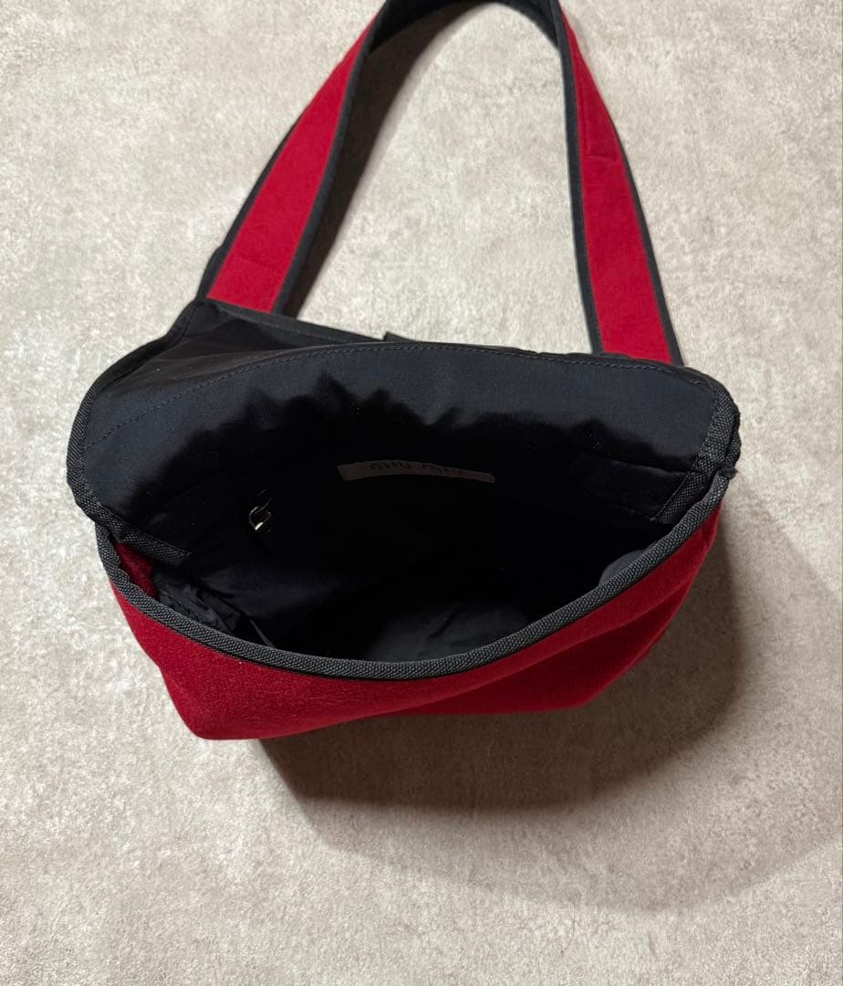 バッグ 1999 miu miu archive red shoulder bag