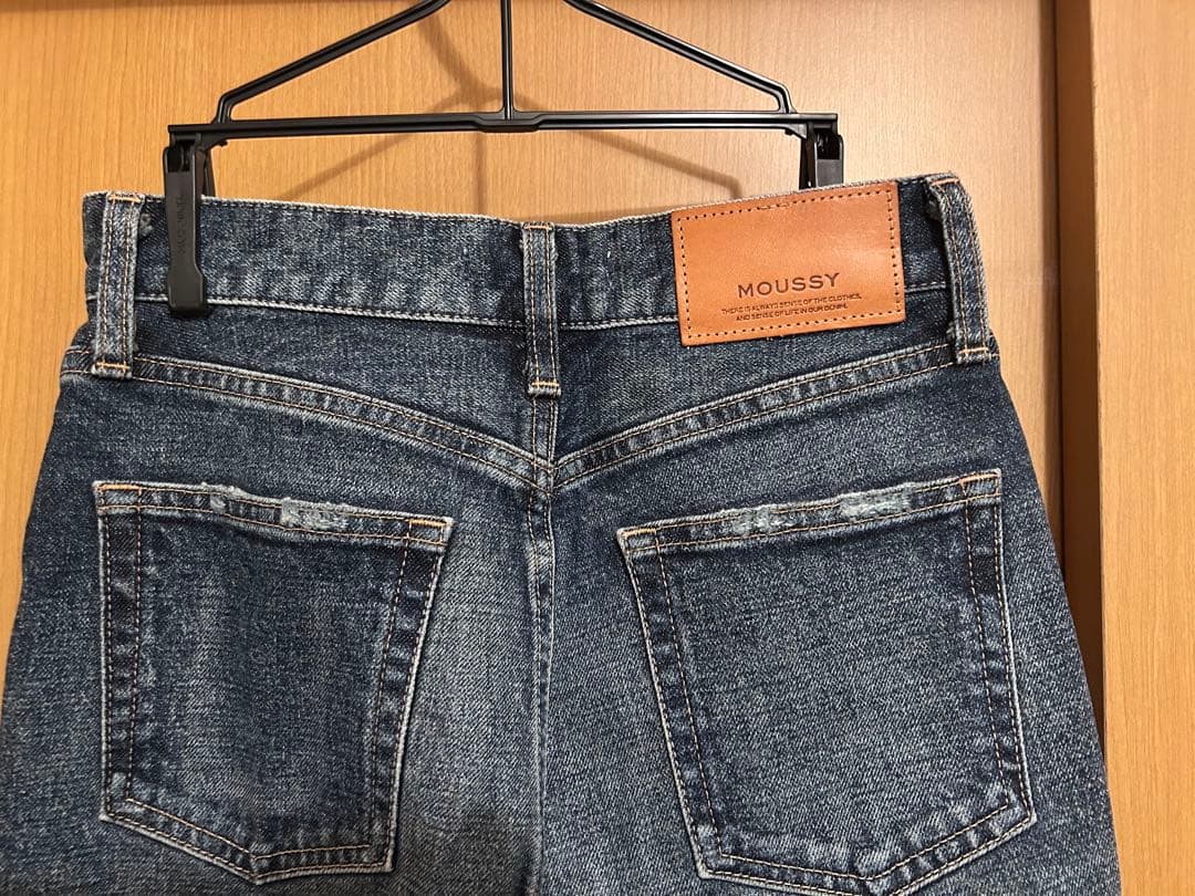 パンツ MOUSSY MVS D/BLU FLARE 25inch