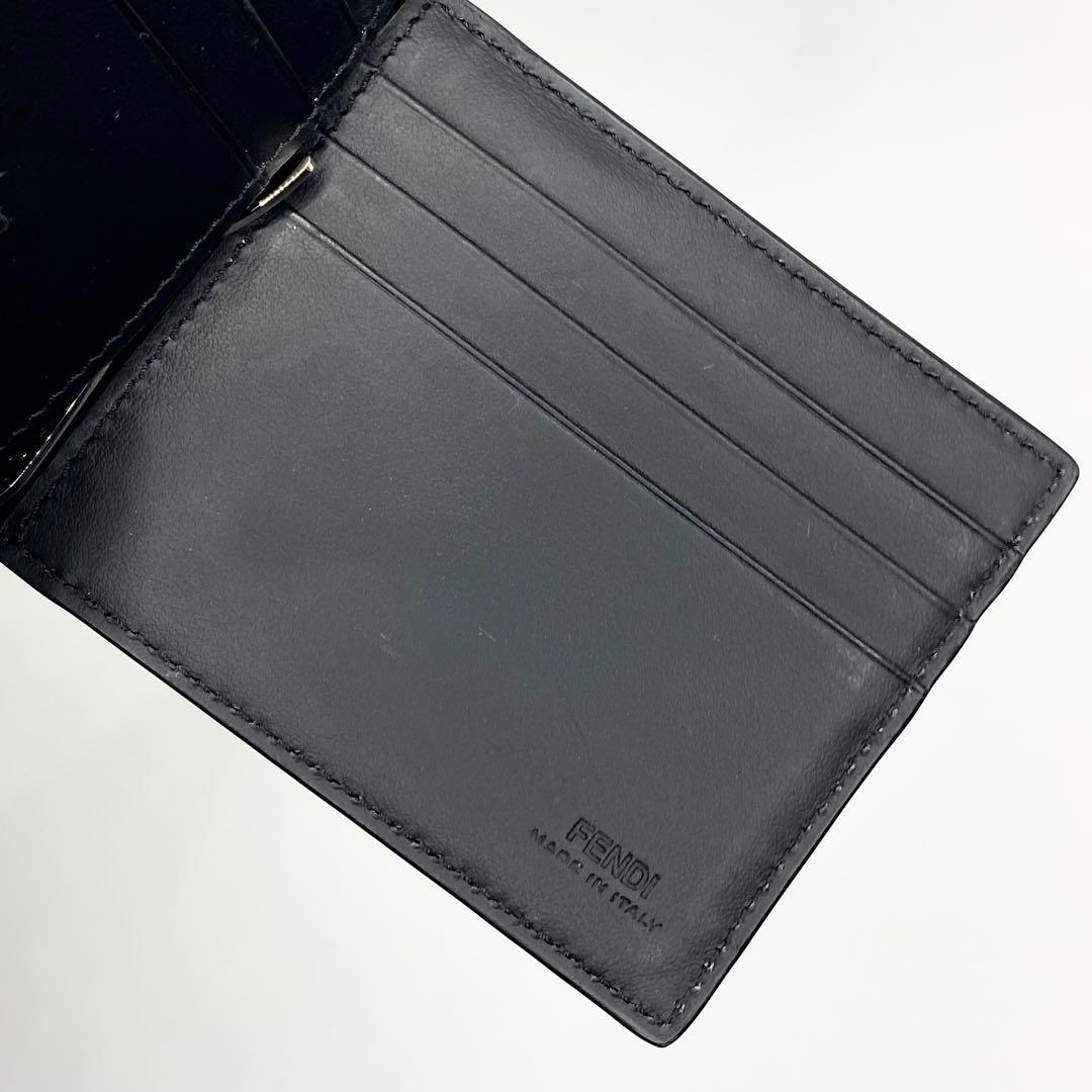 ✨付属品完備✨FENDI マネークリップ　バグズアイ　モンスター　レザー　極美品
