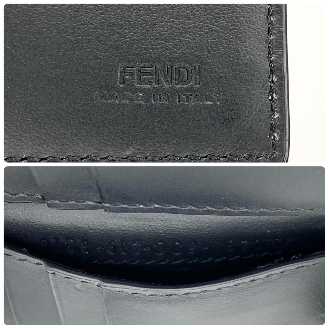 ✨付属品完備✨FENDI マネークリップ　バグズアイ　モンスター　レザー　極美品