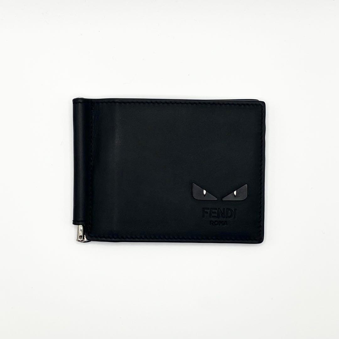 ✨付属品完備✨FENDI マネークリップ　バグズアイ　モンスター　レザー　極美品