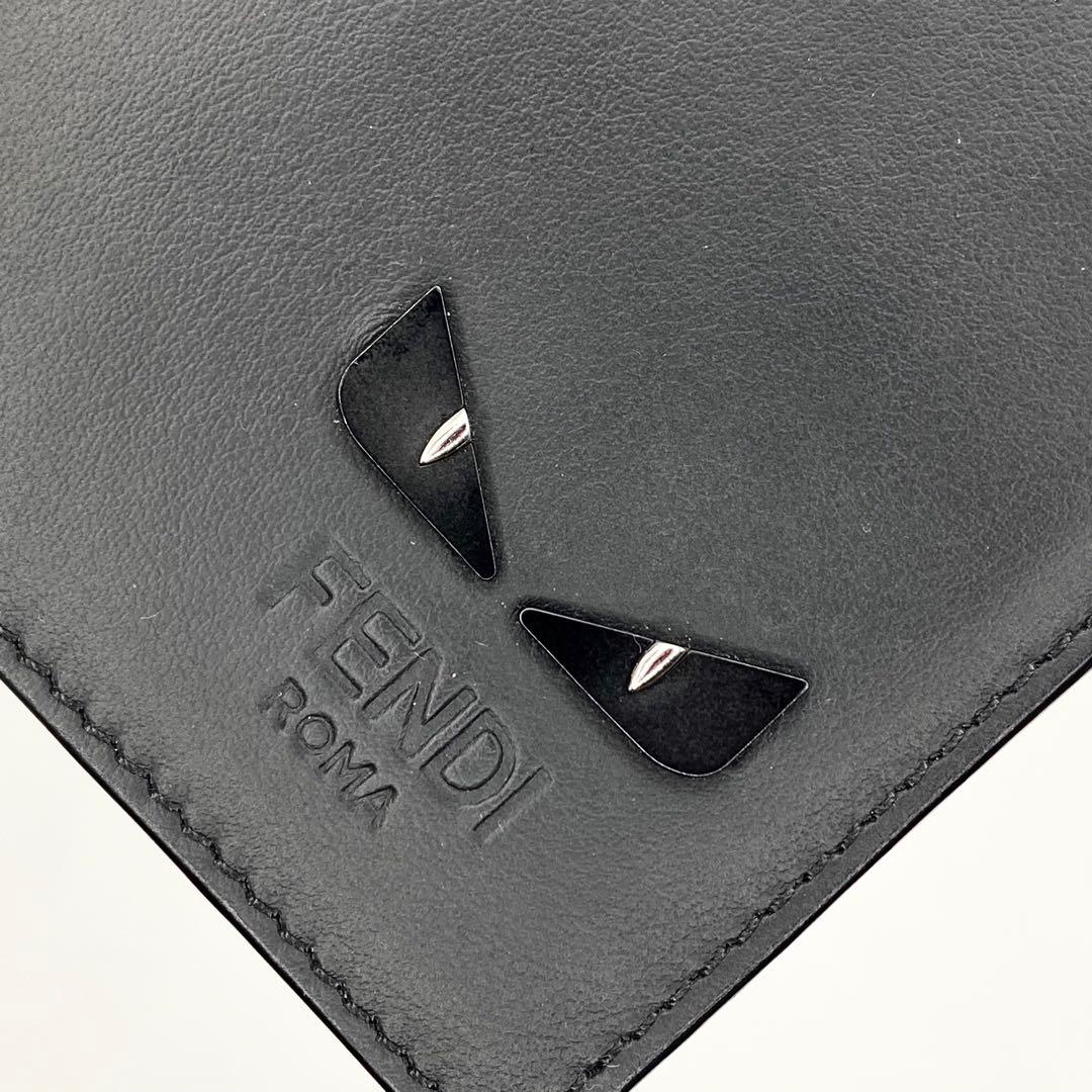 ✨付属品完備✨FENDI マネークリップ　バグズアイ　モンスター　レザー　極美品