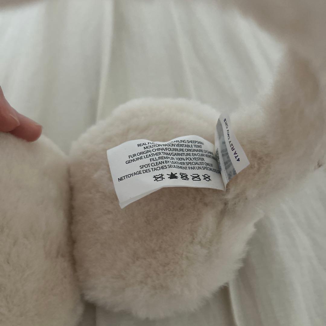 UGG リアルファー イヤーマフ アイボリー・ブラウン