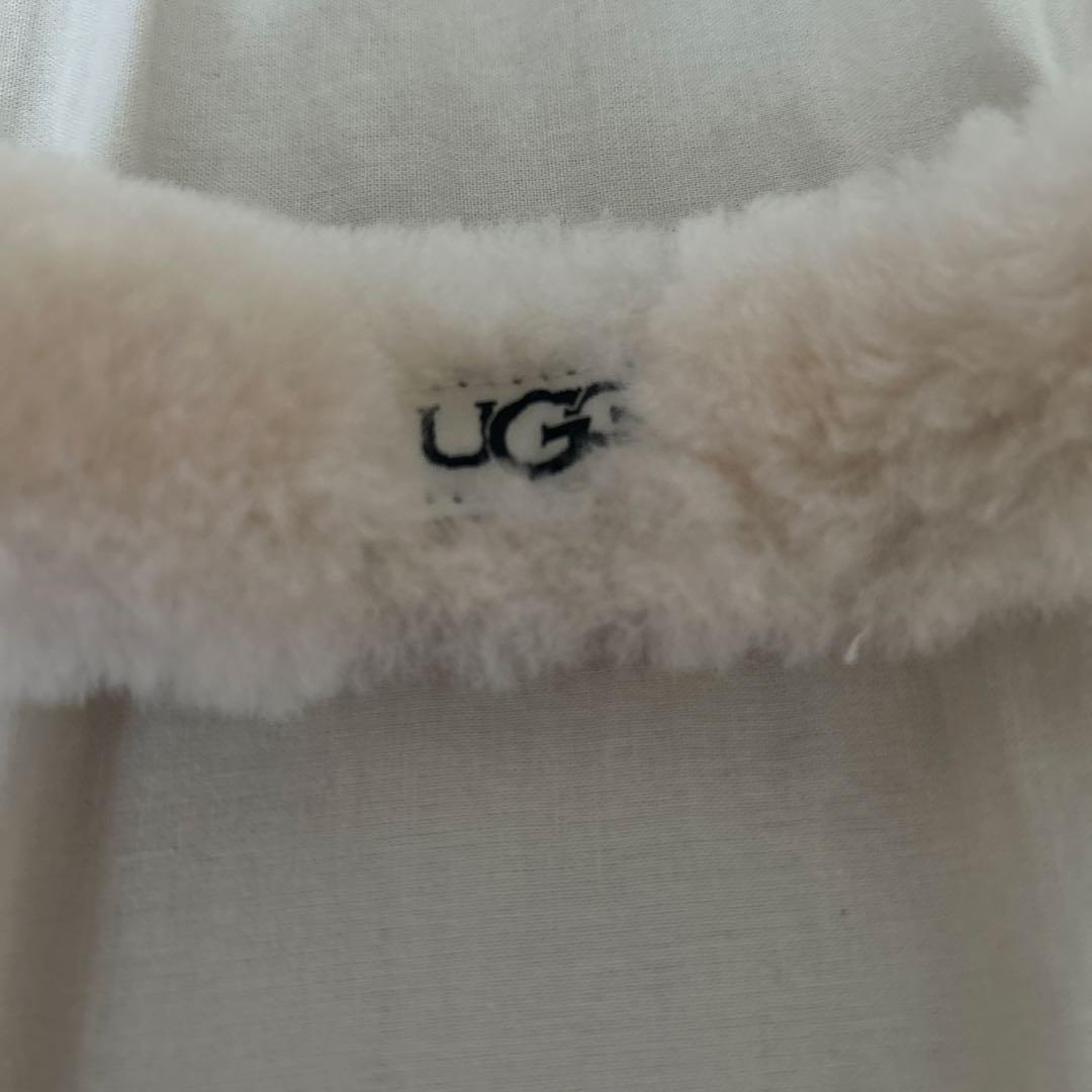 UGG リアルファー イヤーマフ アイボリー・ブラウン