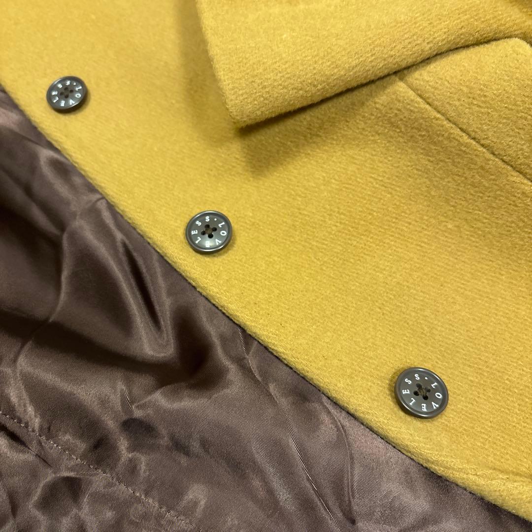 【美品】ラブレス ロングチェスターコート ウール 本切羽 ベージュ M
