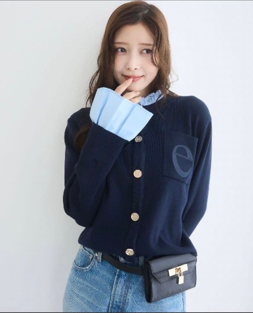 Attached collar ニットジャケット