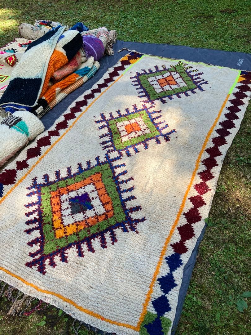 Moroccan rug/モロッコラグ　羊毛のラグ　北欧　ミッドセンチュリー
