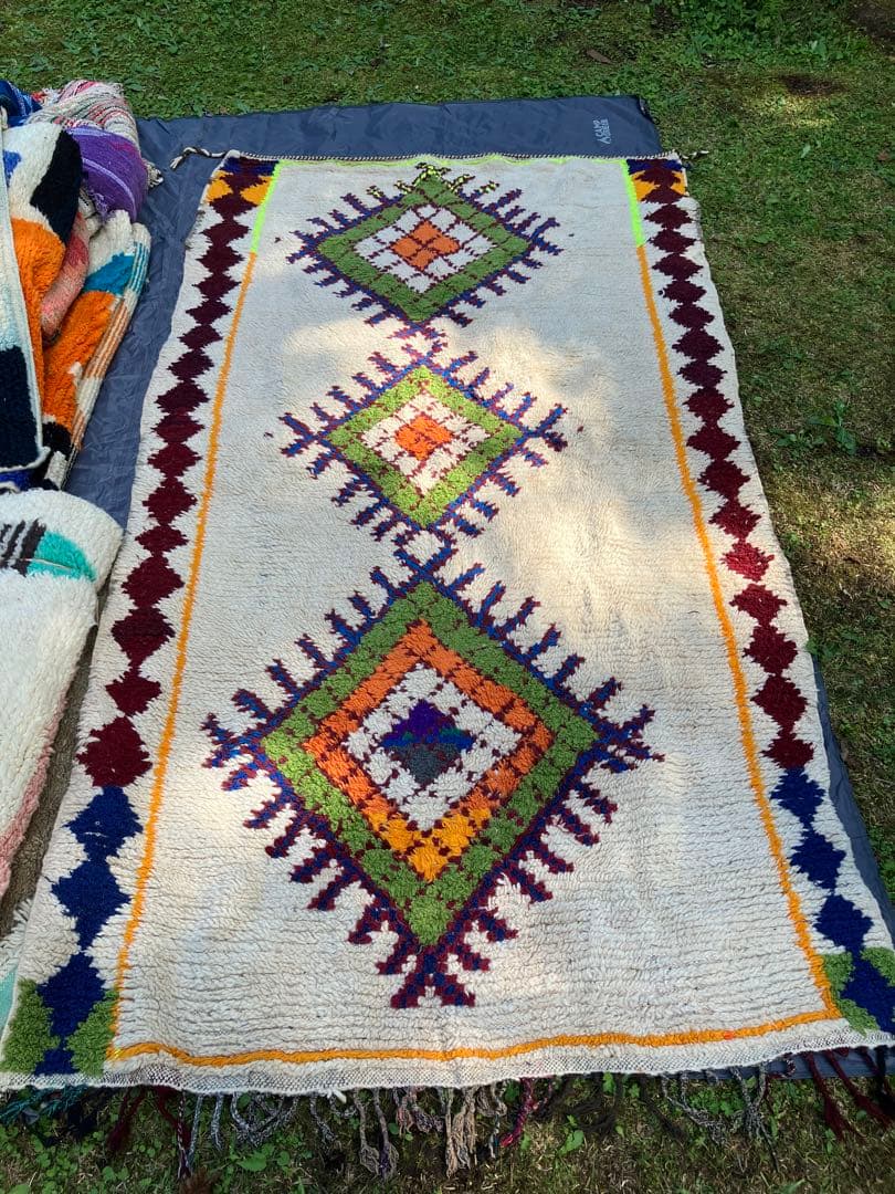 Moroccan rug/モロッコラグ　羊毛のラグ　北欧　ミッドセンチュリー