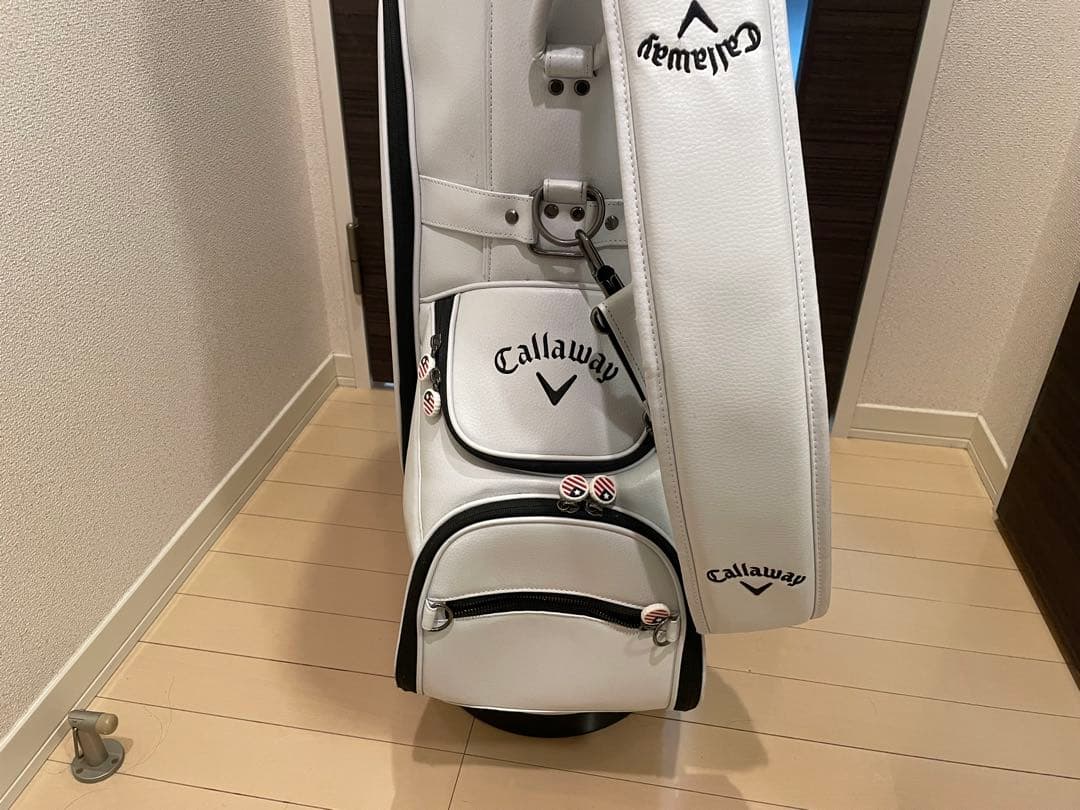 [希少]Callaway ゴルフバッグ ホワイト チャック1箇所破損