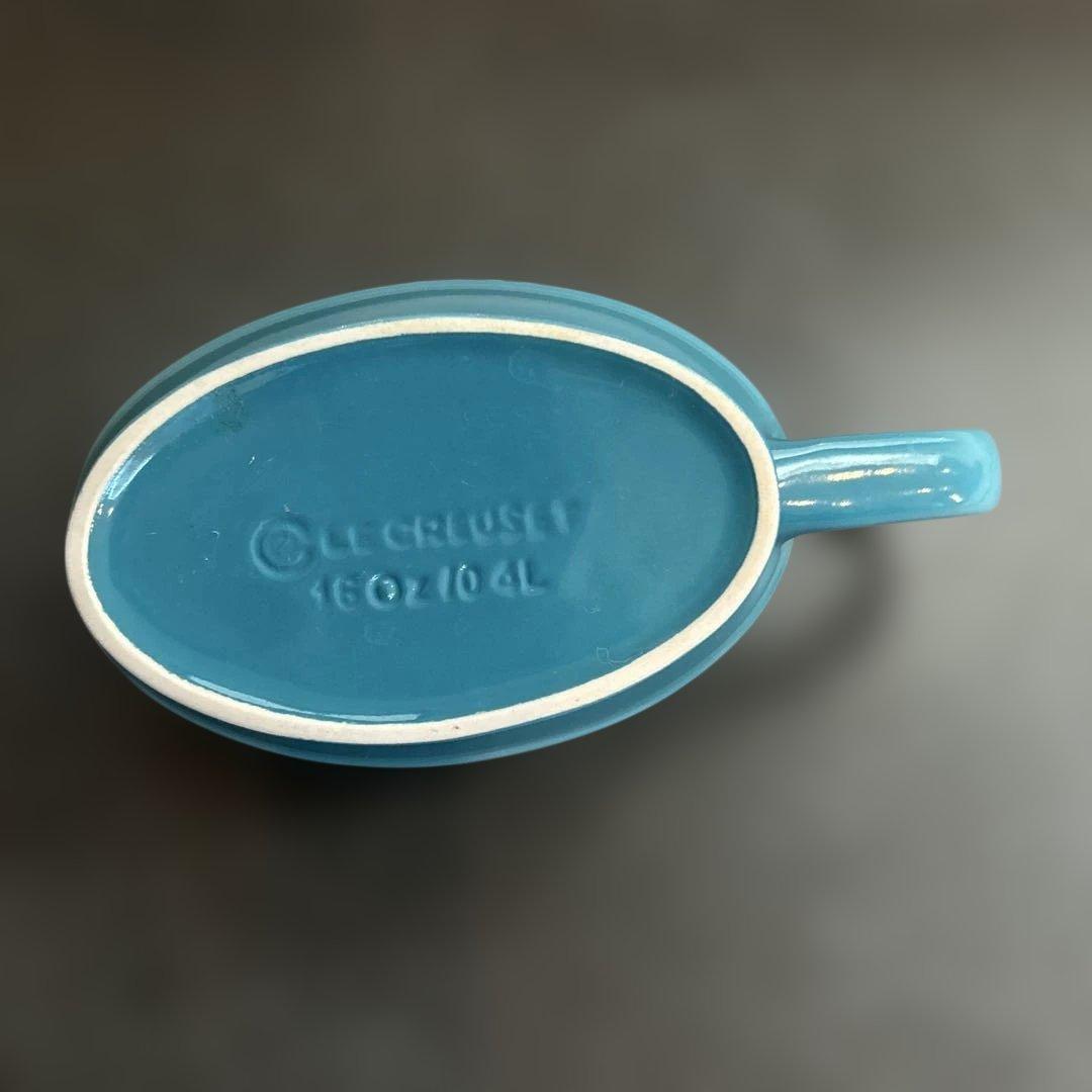 LE CREUSET 青 ソースグレイターとプレートセット