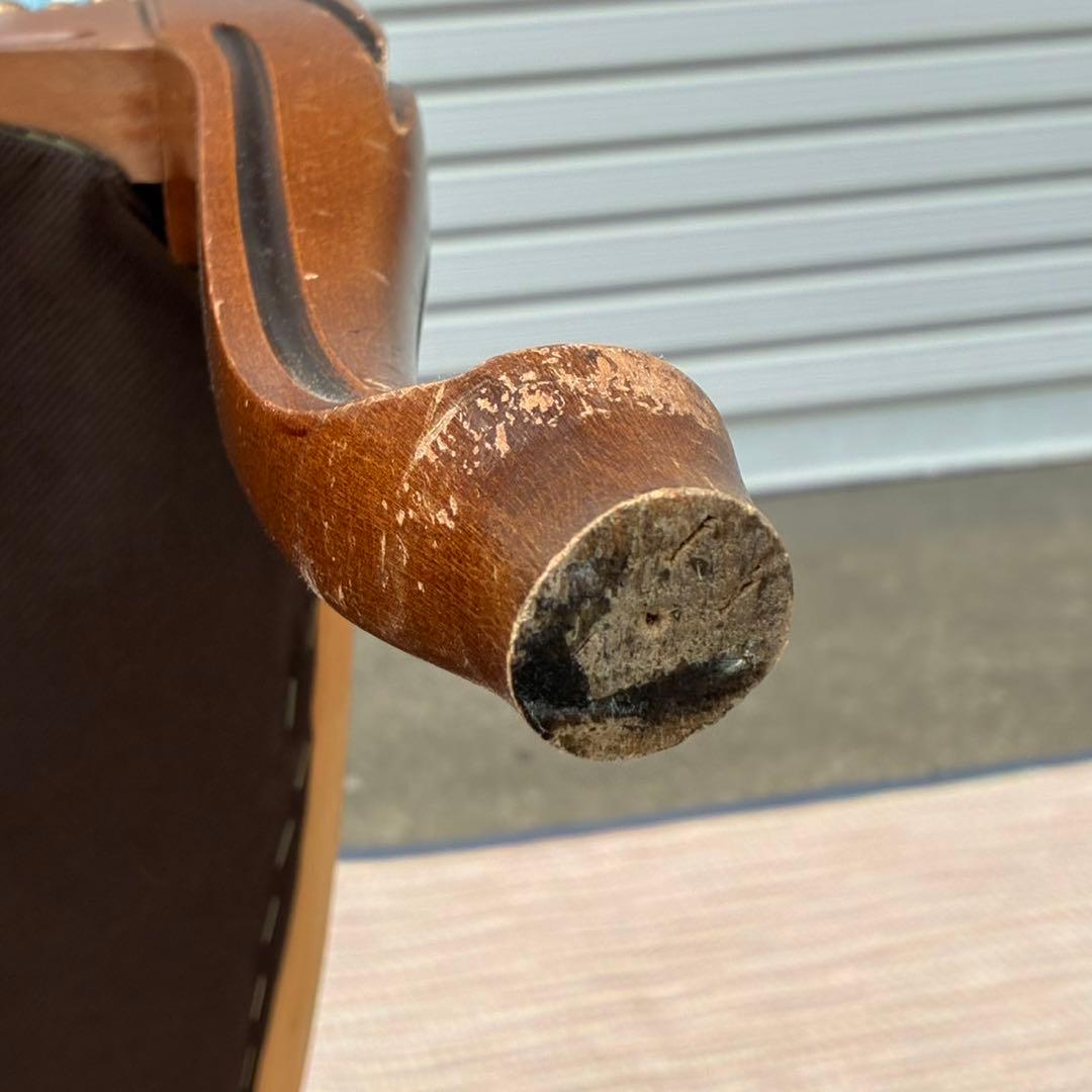 【送料込】アンティーク 家具　アームチェア 猫脚 猫足 椅子　1人掛けソファ