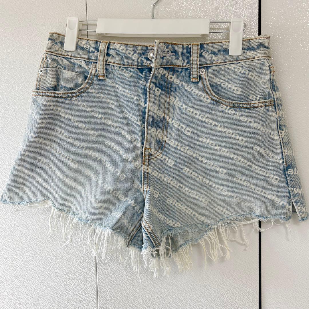 Alexander wangロゴデニムパンツ　ブラック26サイズ