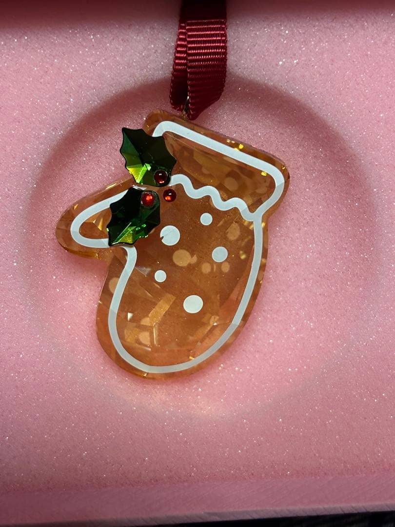 スワロフスキー　オーナメント　ジンジャーブレッド　グローブ