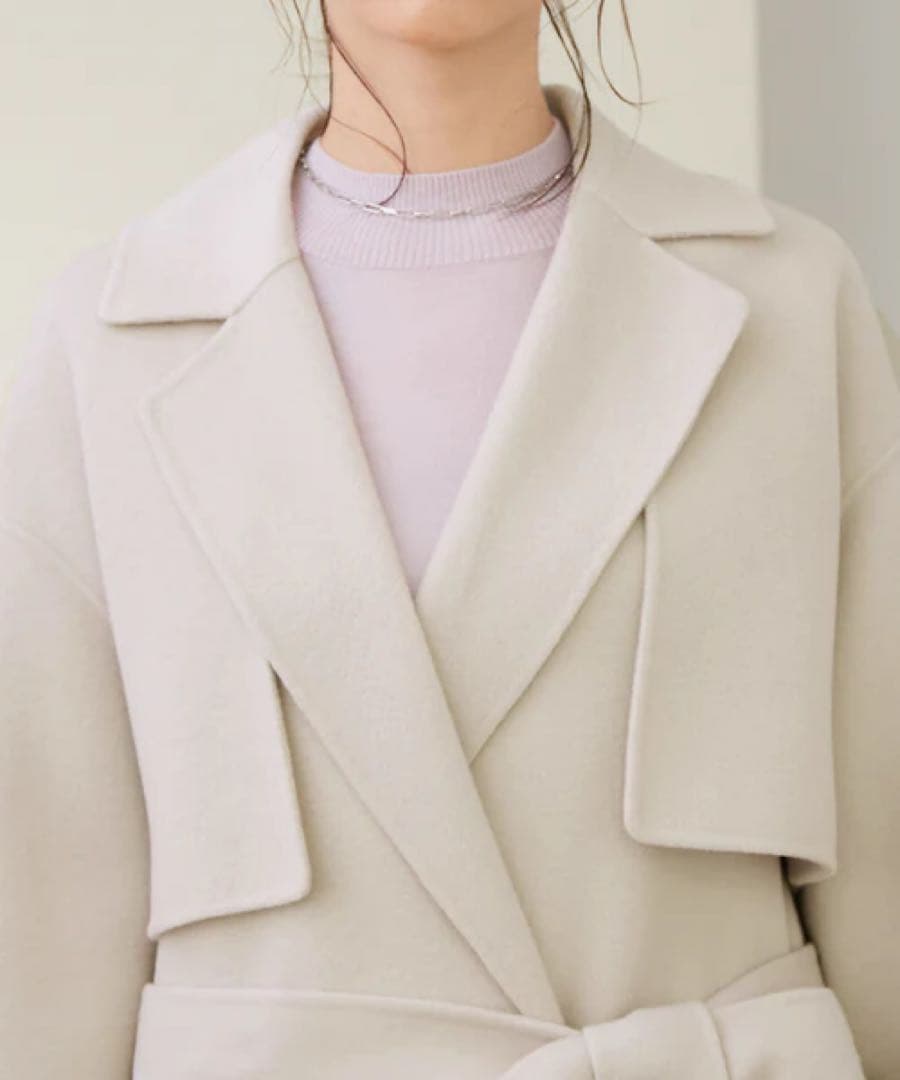 【ROPE】リバーメルトントレンチコート　38 ベージュ