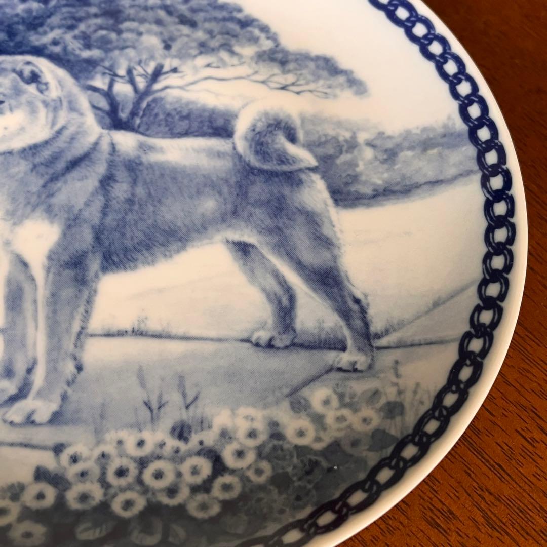 【未使用美品】デンマーク製　横浜タカラダ★柴犬★絵皿