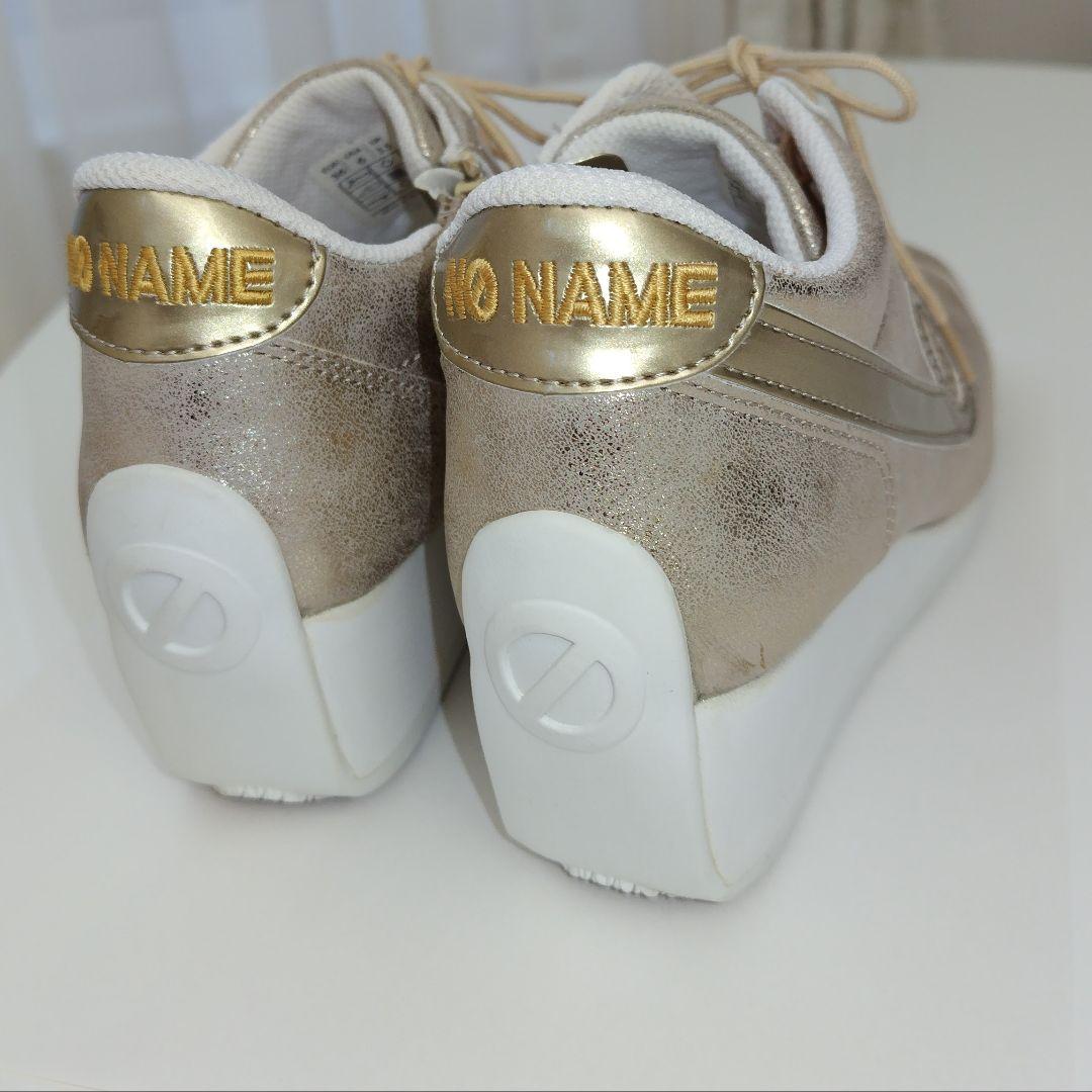 NO NAME 　YOKO　ノーネーム♥ ヒールスニーカー　ゴールド　23cm
