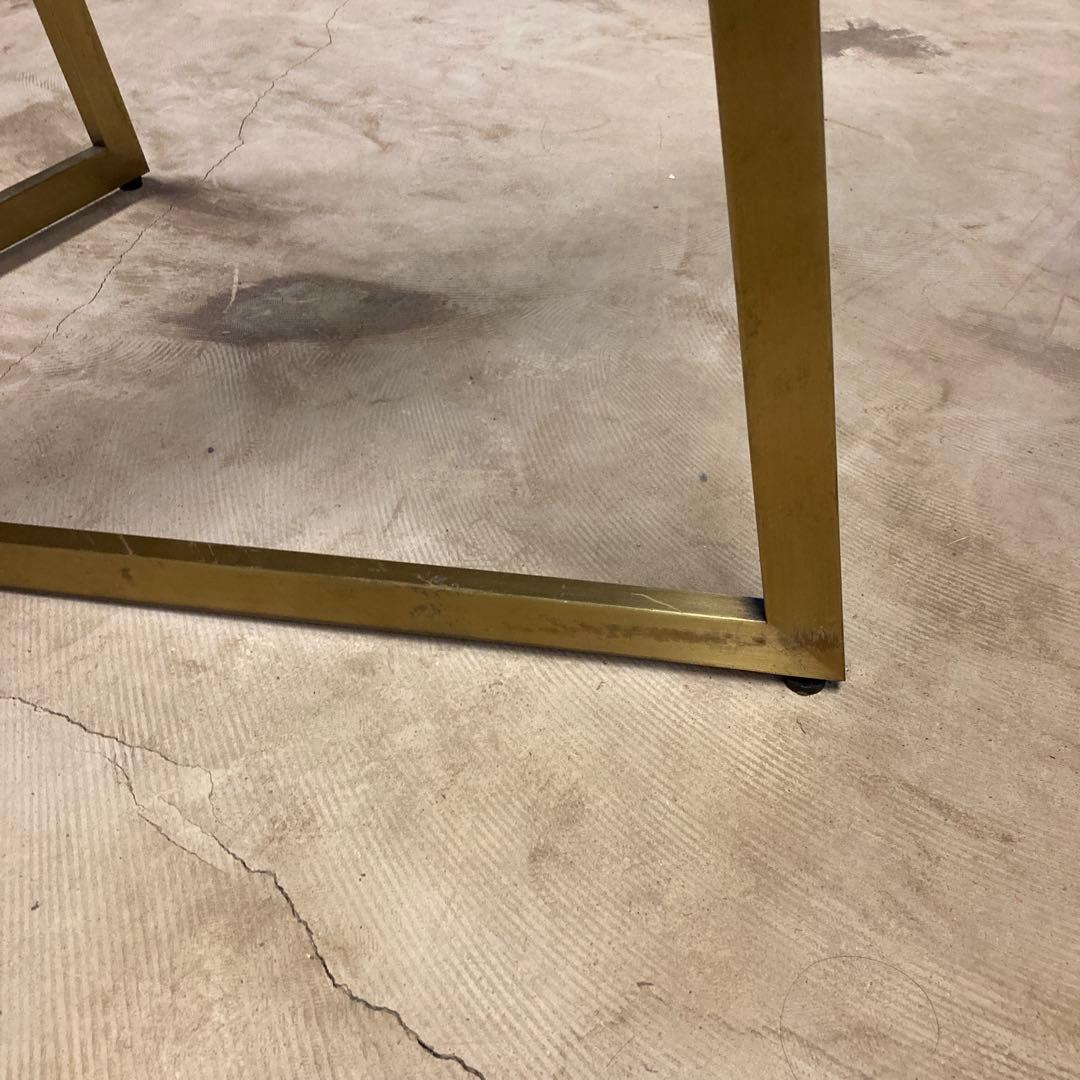 【送料込み】アンティーク　大理石風テーブル　ゴールドフレーム　店舗什器