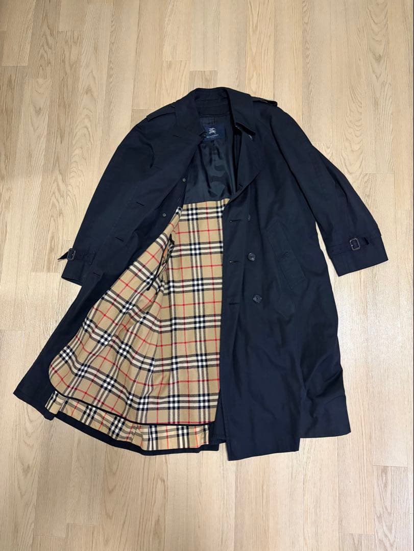 バーバリーロンドン　トレンチコート　ライナー付　ベルト付　ノバチェック　XL