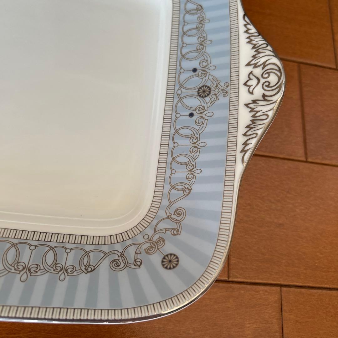  スクエア持ち手付きケーキ角皿