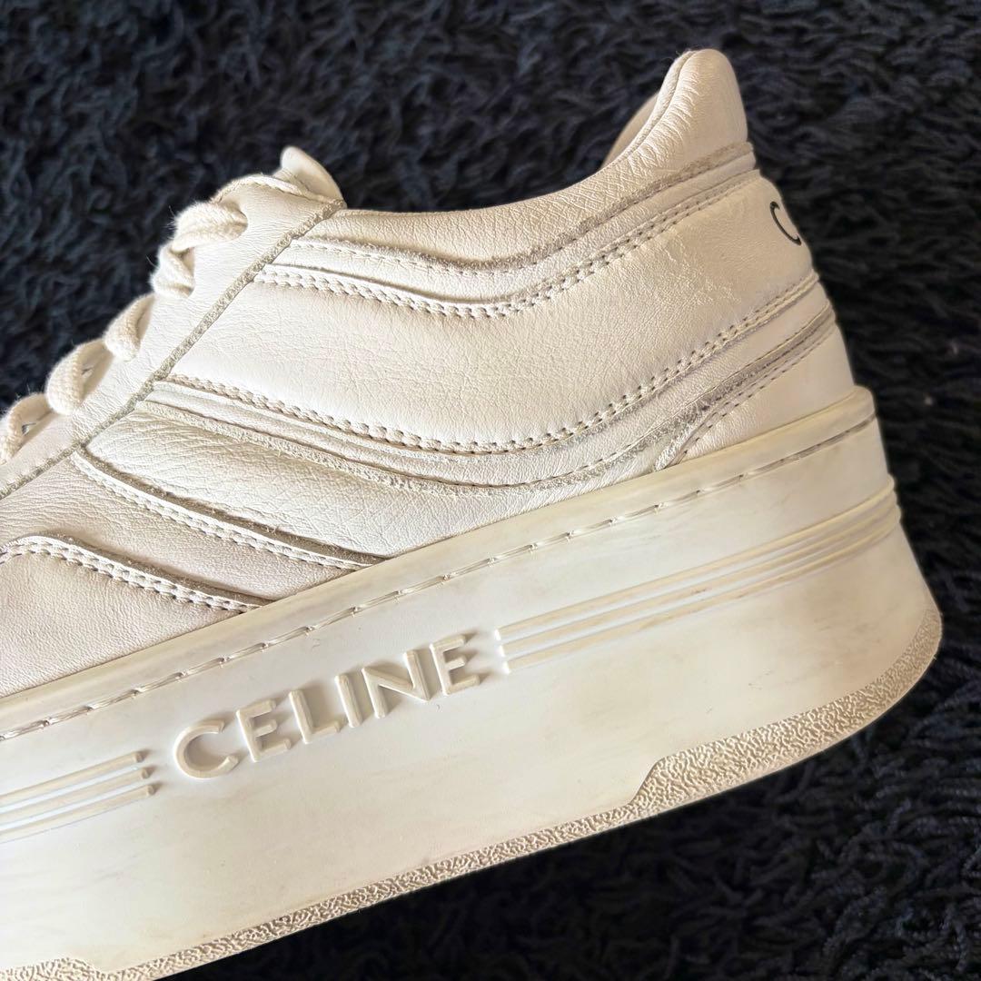 CELINE セリーヌ ブロックスニーカー 厚底 37 ホワイト