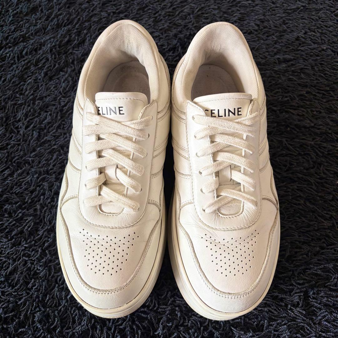 CELINE セリーヌ ブロックスニーカー 厚底 37 ホワイト