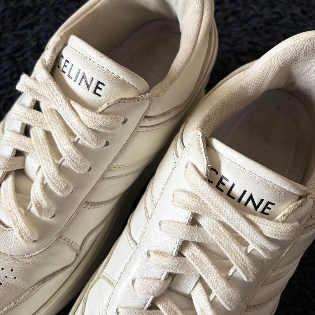 CELINE セリーヌ ブロックスニーカー 厚底 37 ホワイト