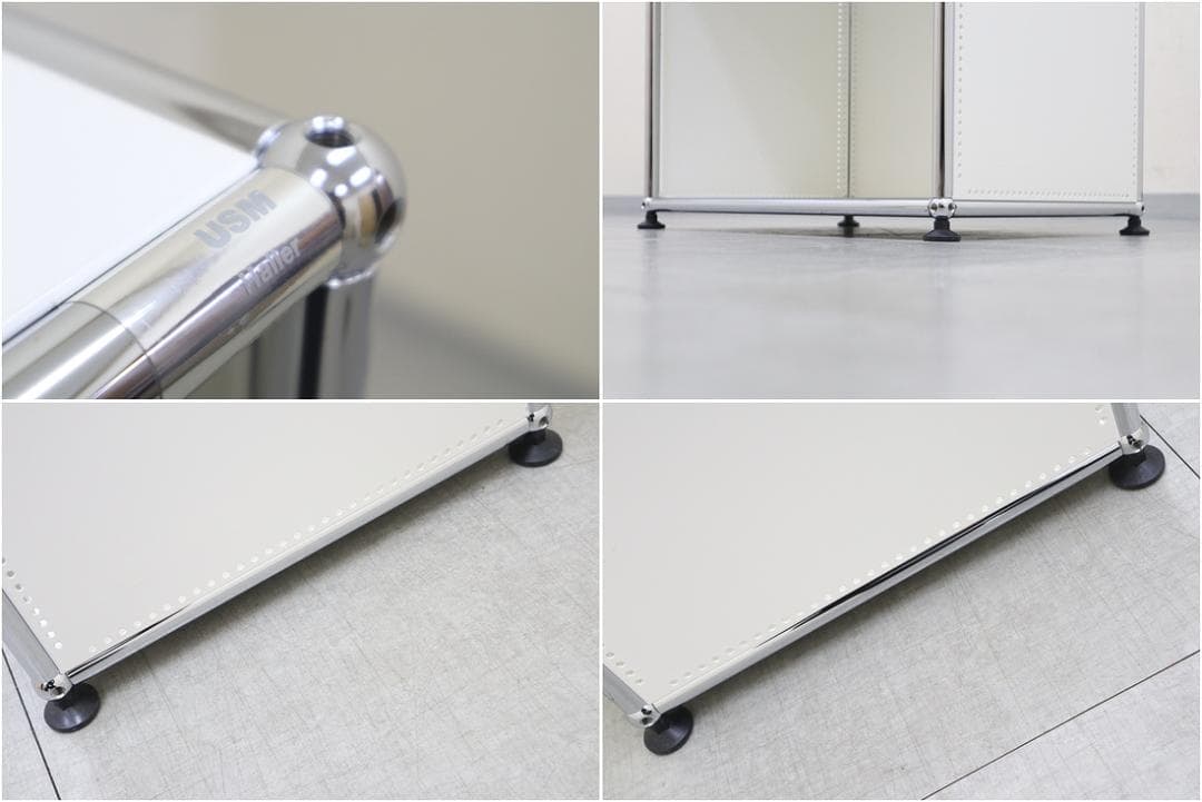 正規品 USM ハラーシステム キャビネット シェルフ 1列3段 ピュアホワイト