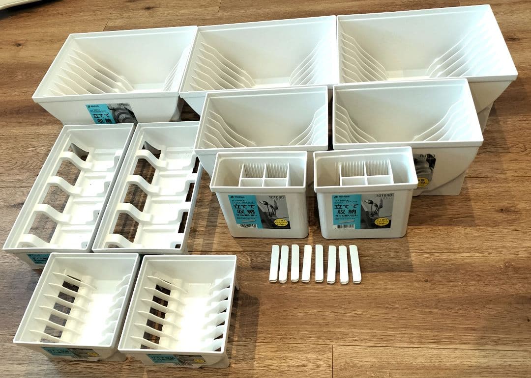 リッチェル　トトノ　タワー 立てて収納 キッチンラック11個+ジョイント10個