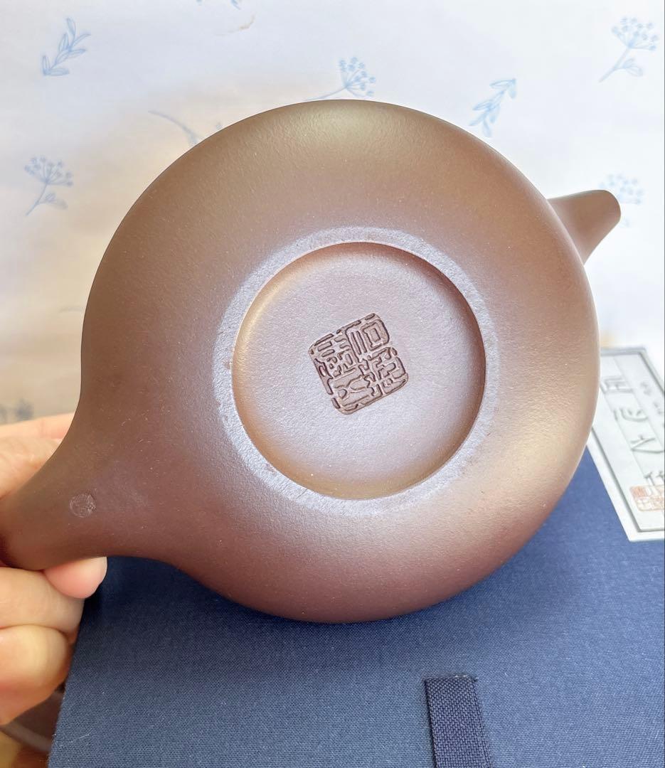 中国 宜興紫砂壺 曲壺 紫泥壺 急須（番号A5030）