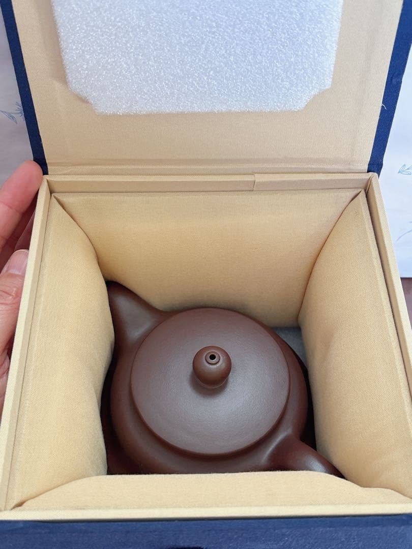 中国 宜興紫砂壺 曲壺 紫泥壺 急須（番号A5030）