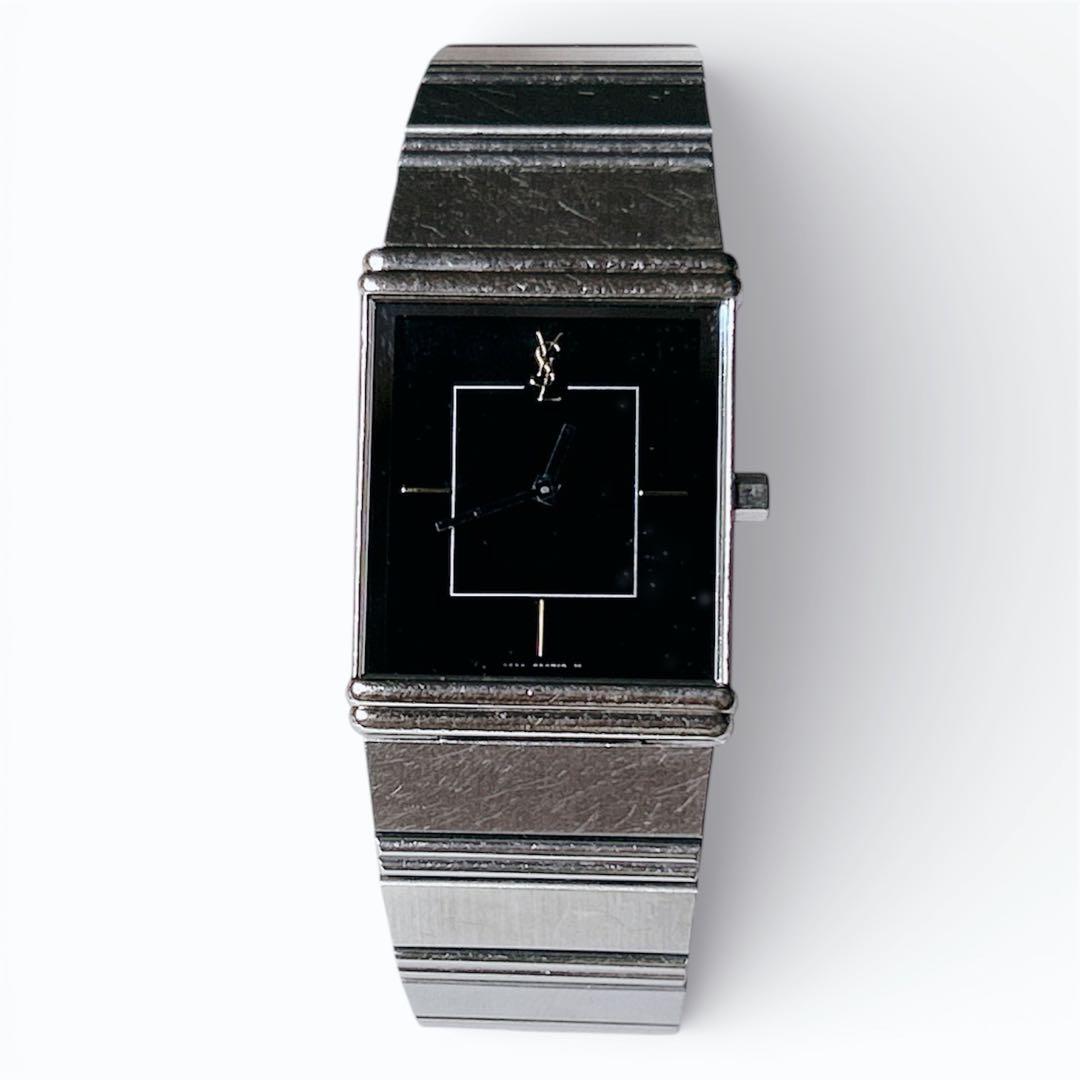 稼働　イヴ・サンローラン スクエア クォーツ　腕時計　シチズン　ゴールド　YSL