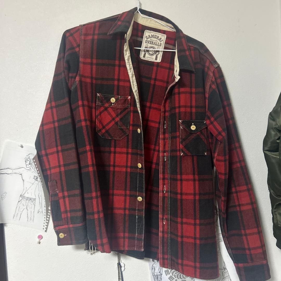 SAMURAI JEANS ヘビーネルシャツ チェック柄