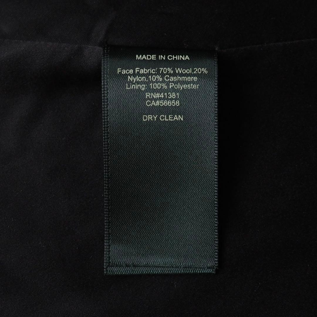 ローレン ラルフローレン イタリア生地 ウール カシミヤ ロングコート 黒