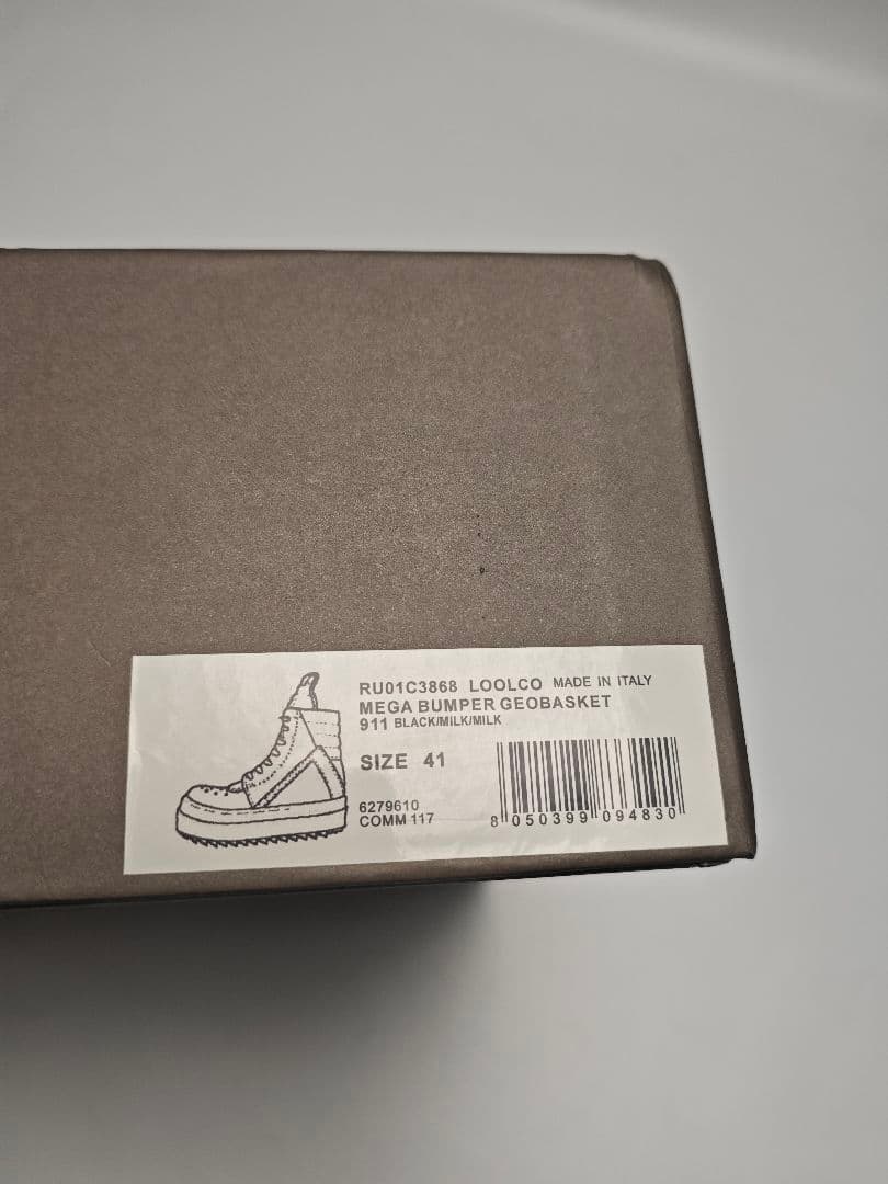 R*y様 Rick Owens ハイカットスニーカー ブラック/ホワイト