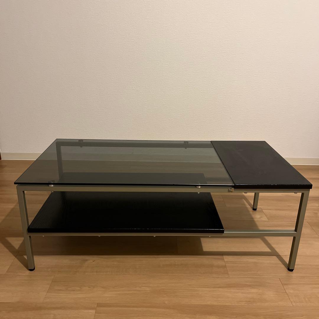 未使用　ガラス　ローテーブル　ニトリ
