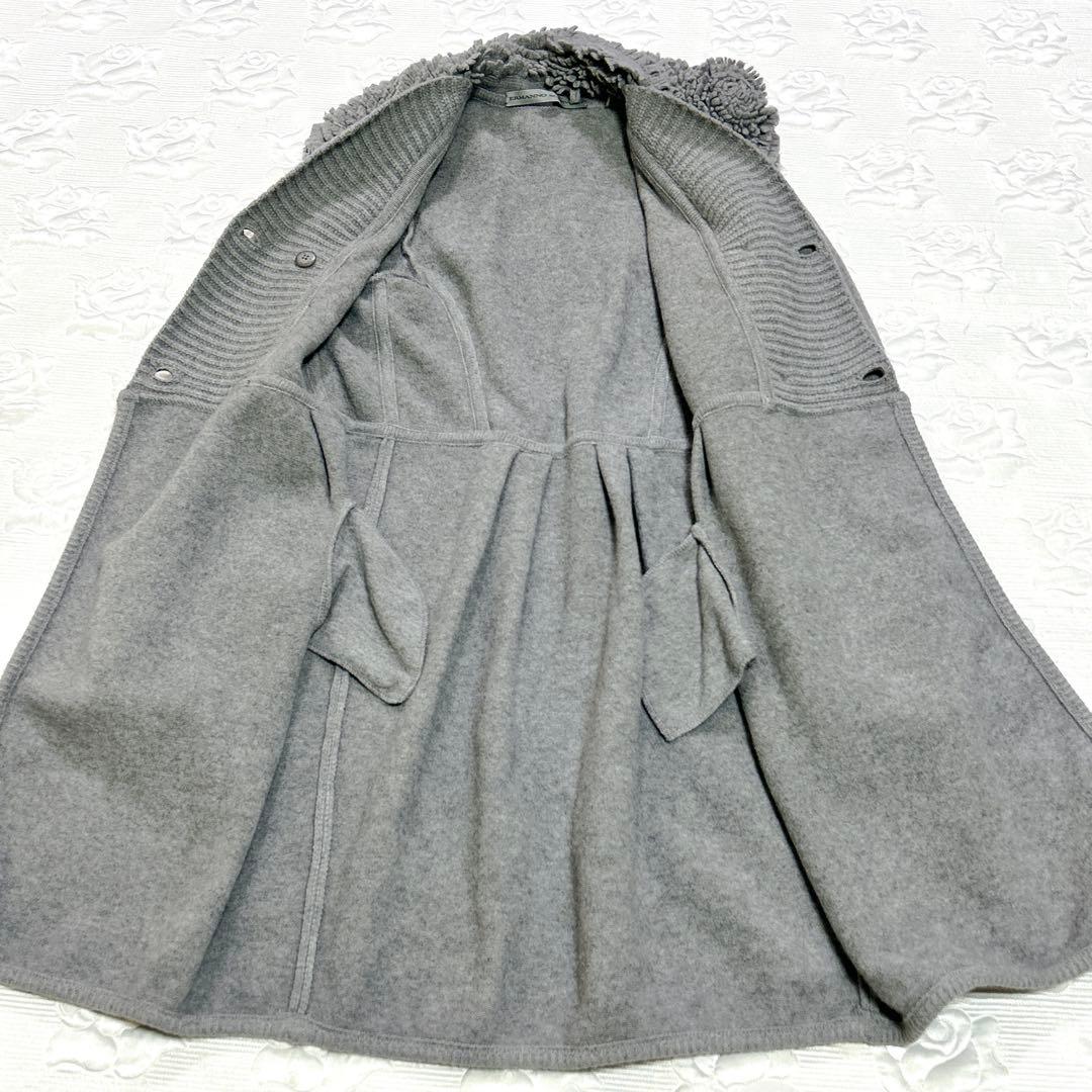 美品❤︎ イタリア製 エルマンノシェルヴィーノ フリル襟 アンゴラ ウールコート