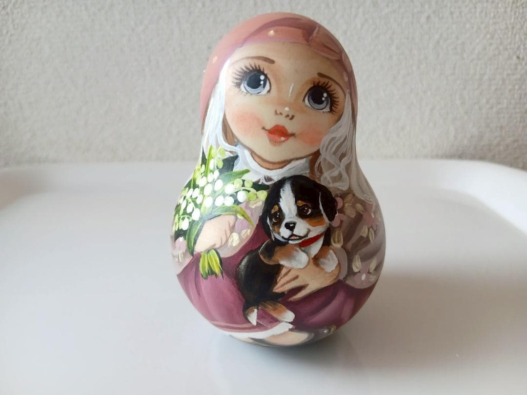 【CBT123】9cm級 おきあがりこぼし(大) スベトラーナ セントバーナード