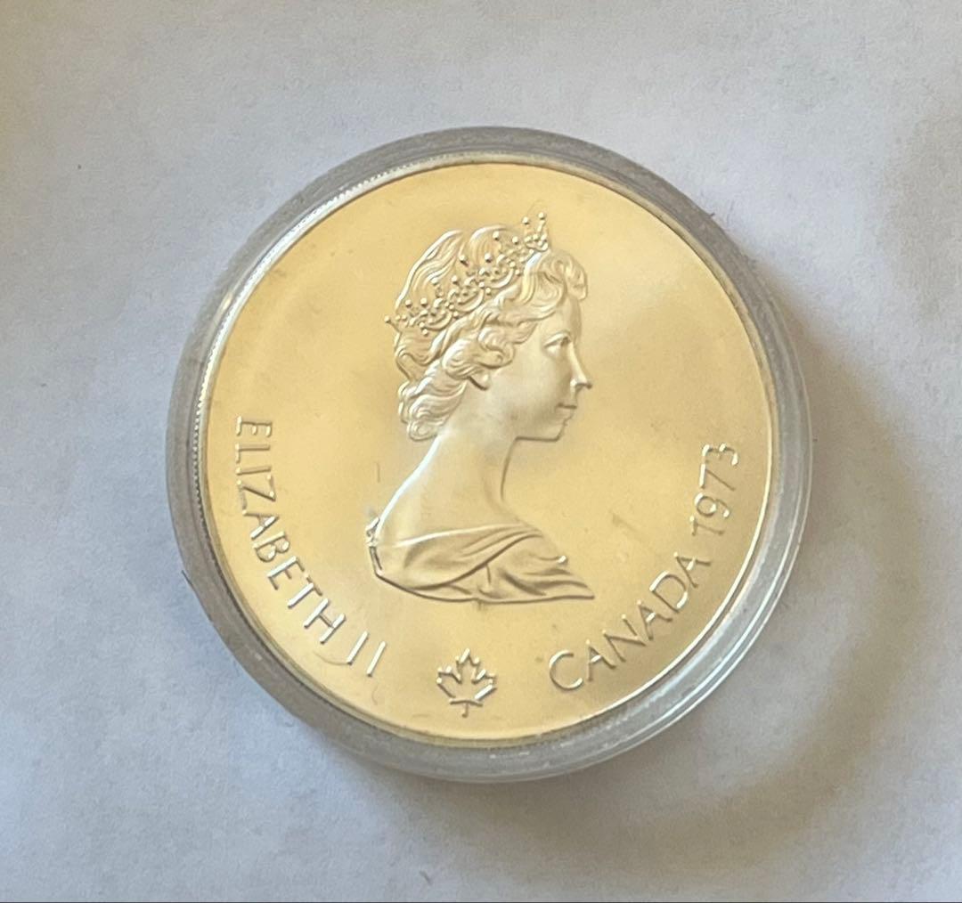 モントリオールオリンピック記念銀貨（大型）　カナダ5ドル