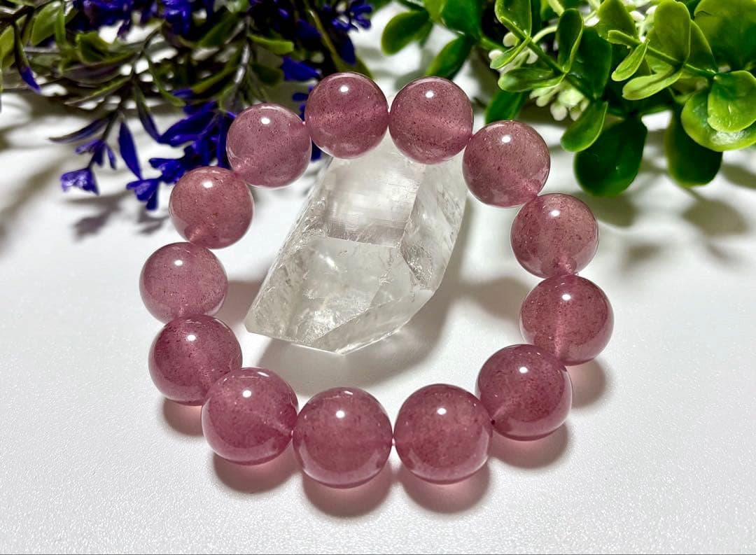 究極品質　聖なる愛の守護石　タンザニア産　プリズムモーヴストロベリークォーツ