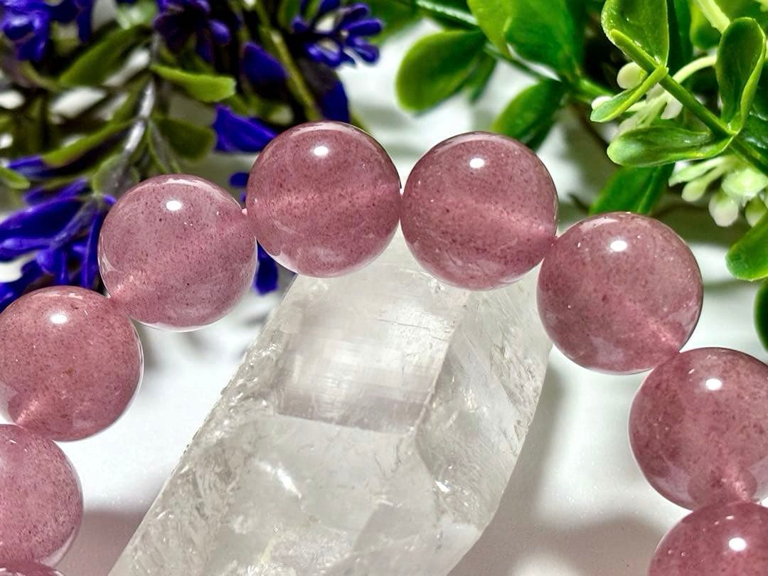 究極品質　聖なる愛の守護石　タンザニア産　プリズムモーヴストロベリークォーツ