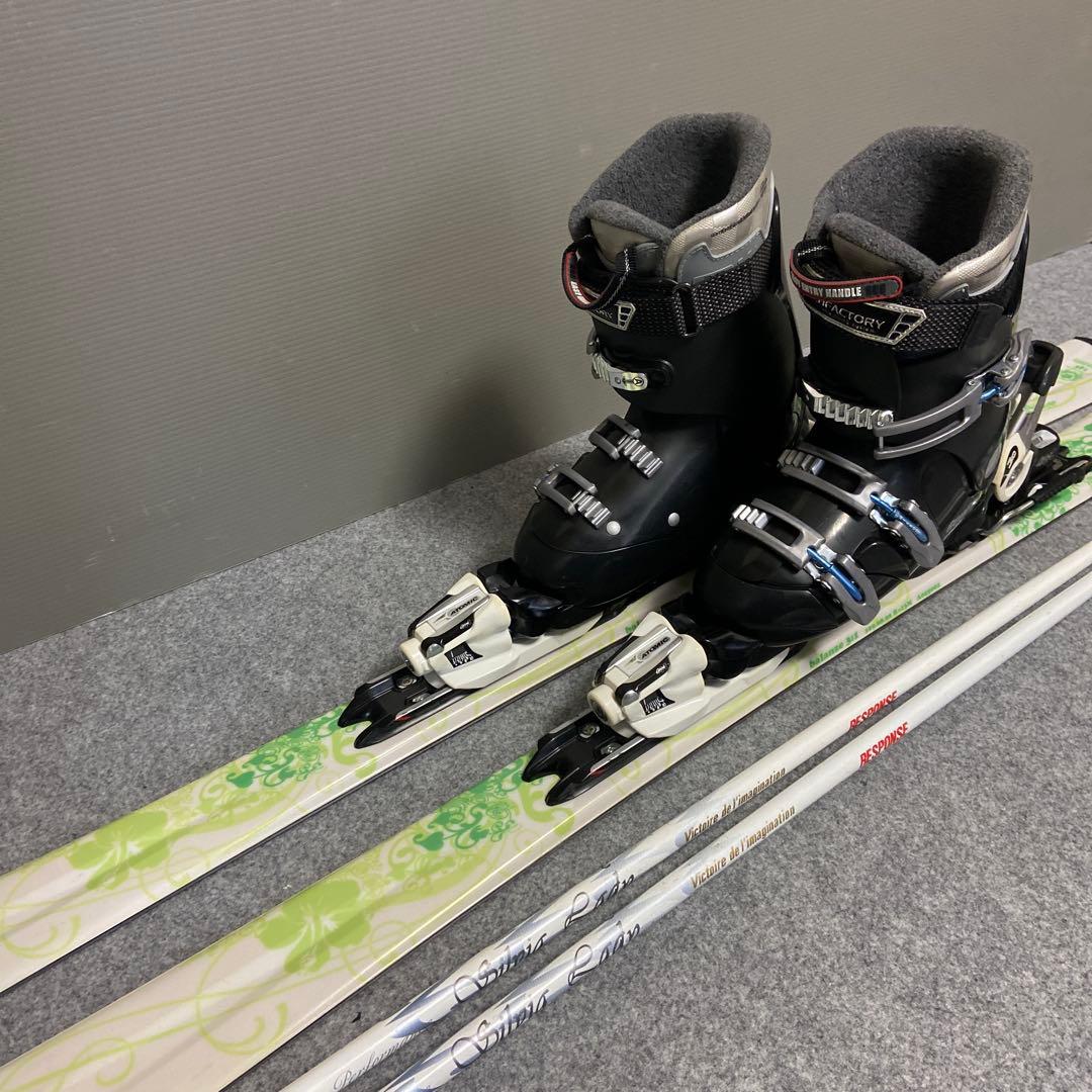 ★メンテナンス済　大人スキーセット　板141cm ブーツ24~24.5cm