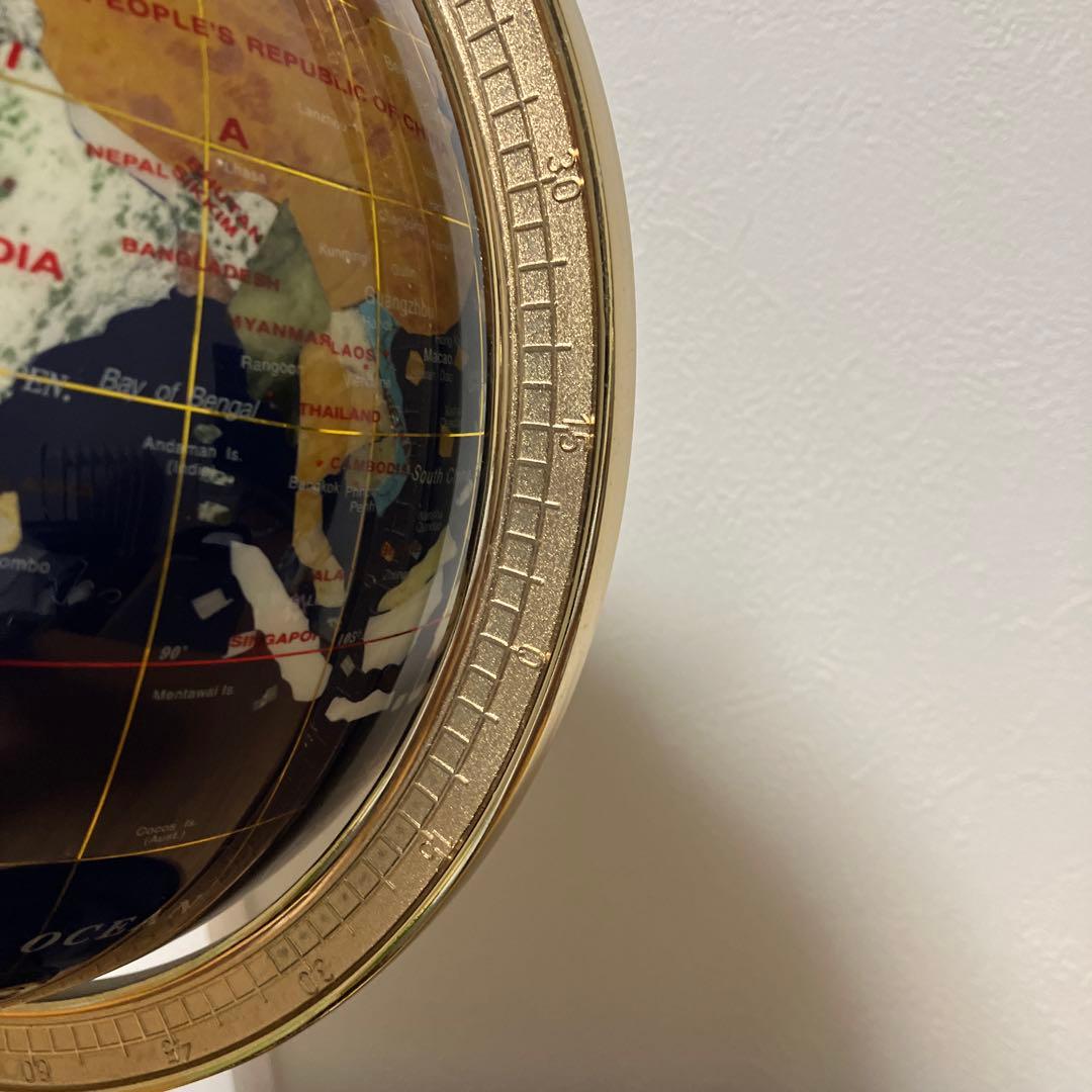 ブ*フ様 工芸品　天然石地球儀　ラピスラズリ他　パワーストーン　開運　44㌢