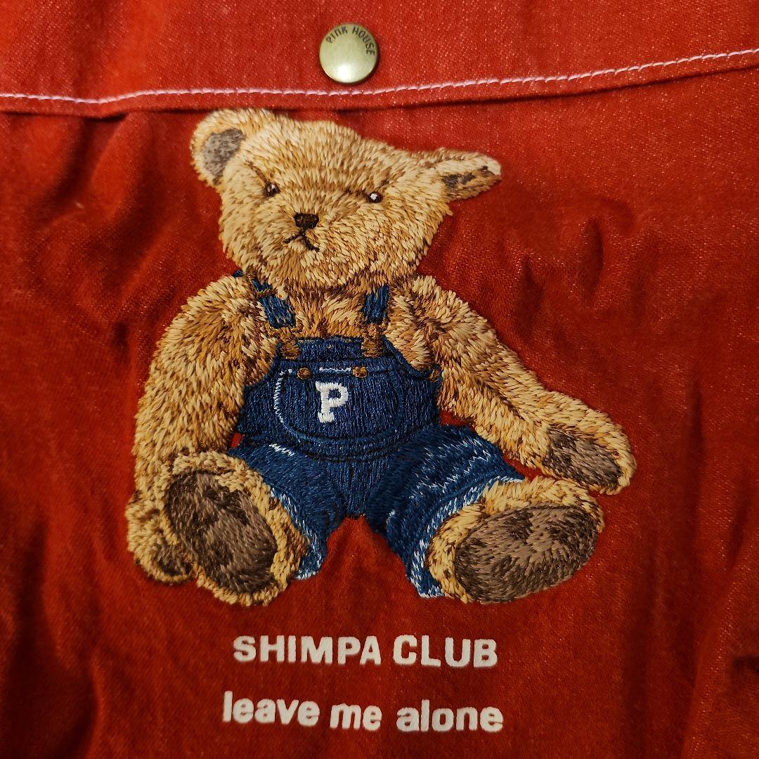 PINK HOUSE ベア刺繍入り&ワッペン付きトートバッグ❤️最終価格です❤️