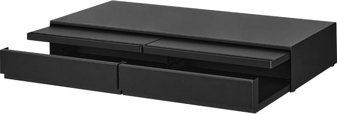 tower キッチン家電下引き出し＆スライドテーブル W80 山崎実業 黒